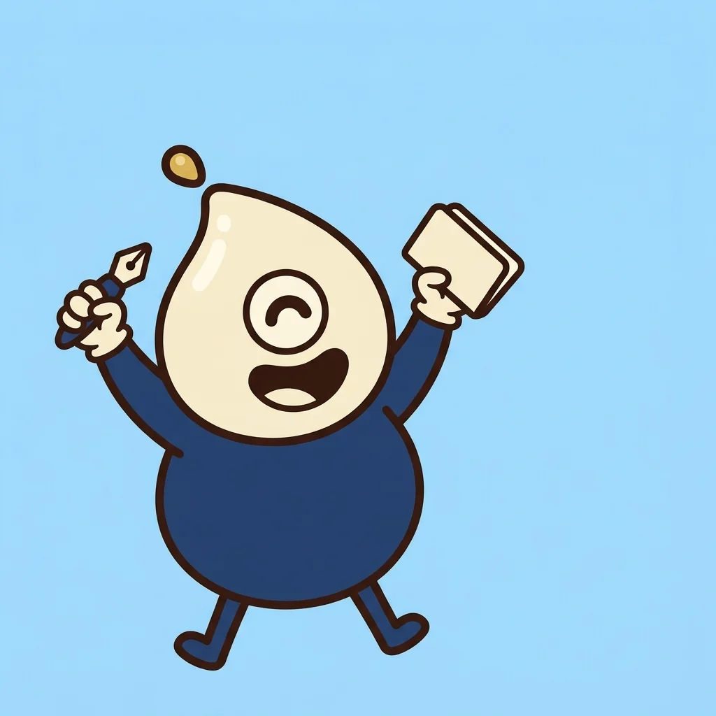 CharacterForge mascot praising