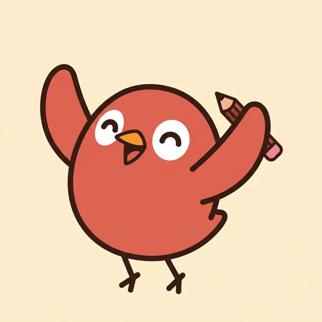 LyricForge mascot praising