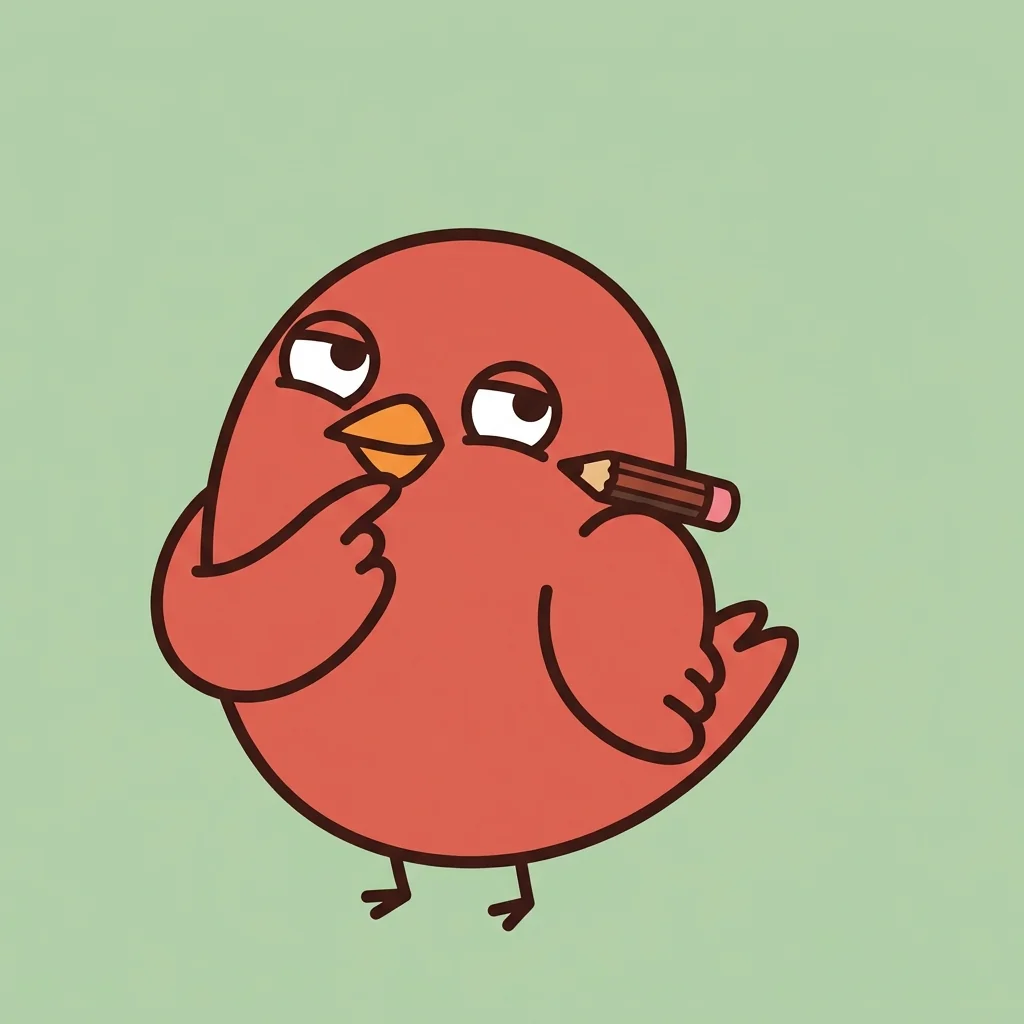 LyricForge mascot thinking