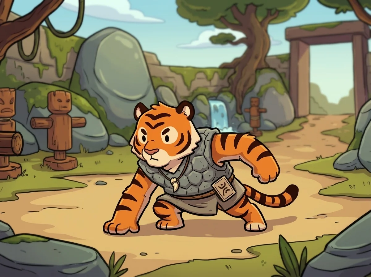 Sparring Tiger beat 3 of 5
